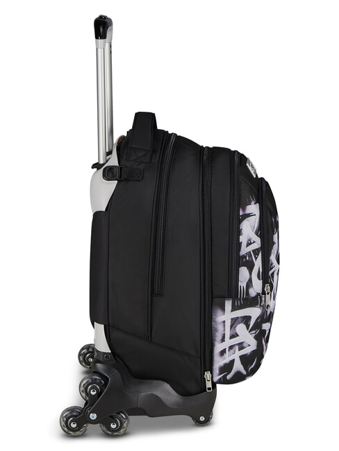 PLUMPY LINE BOY Mochila doble con carrito negro - Mochilas con ruedas