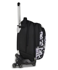 SEVEN PLUMPY LINE BOY Mochila doble con carrito negro - Mochilas con ruedas - 6