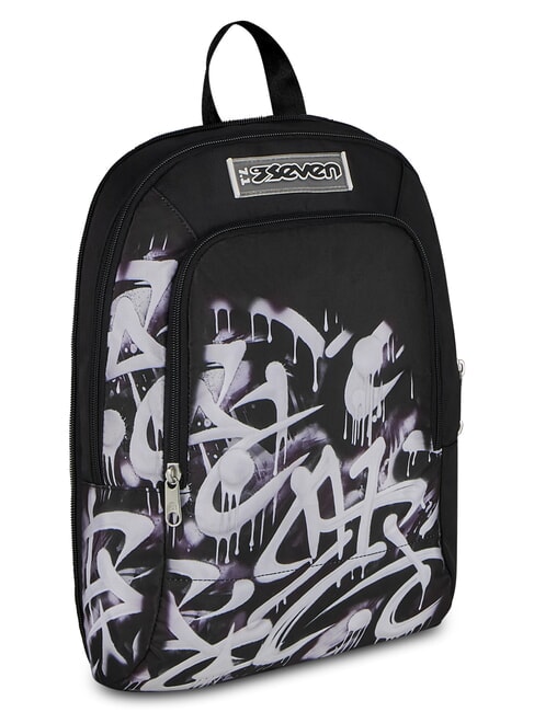 PLUMPY LINE BOY Mochila doble con carrito negro - Mochilas con ruedas