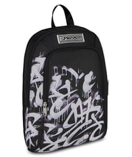 SEVEN PLUMPY LINE BOY Mochila doble con carrito negro - Mochilas con ruedas - 8