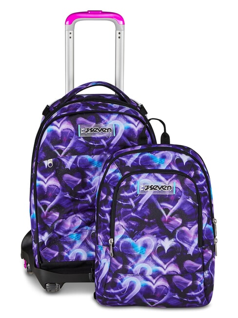 LOVEPASS Mochila con ruedas 3 en 1 violeta m&aacute;gica - Mochilas con ruedas