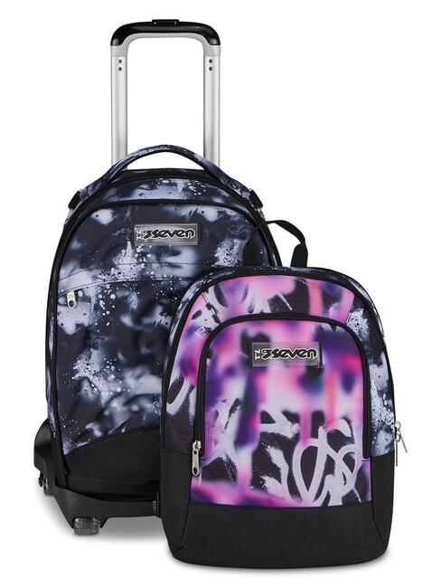 BUZZY NOTE GIRL Mochila con ruedas, dividida y desmontable Ciclamina - Mochilas con ruedas