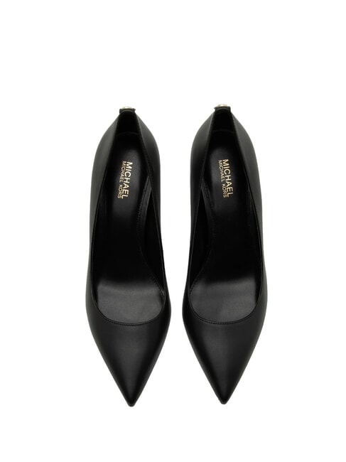 ALINA escote de cuero negro - Zapatos Mujer