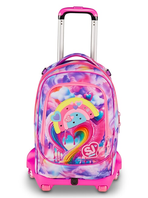 JOYFUL PINS GIRL Mochila con ruedas 3 en 1 fuxiafluo - Mochilas con ruedas