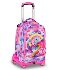 SJGANG JOYFUL PINS GIRL Mochila con ruedas 3 en 1 fuxiafluo - Mochilas con ruedas - 3