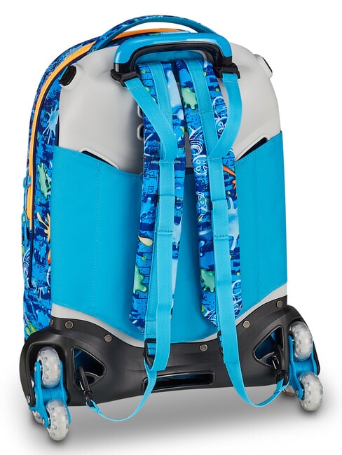 JOYFUL PINS BOY  Impresi&oacute;n azul - Mochilas con ruedas