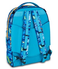 SJGANG JOYFUL PINS BOY  Impresi&oacute;n azul - Mochilas con ruedas - 8