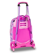 SJGANG GLOWCAT Mochila con carrito desmontable lila suave - Mochilas con ruedas - 4