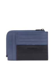 PIQUADRO B2 REVAMP Tarjetero con monedero azul - Carteras Hombre - 2