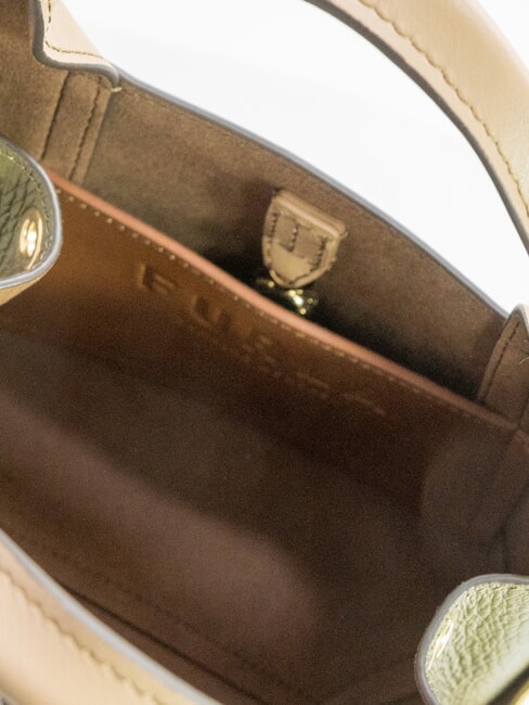 GILDA Mini bolsos de piel con bandolera gris + salvia c - Bolsos Mujer