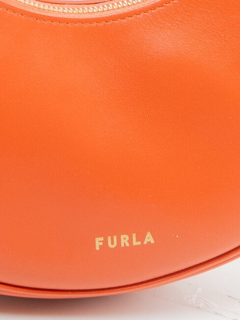 PRIMAVERA Bolso bandolera peque&ntilde;o de piel de becerro Mandarina - Bolsos Mujer