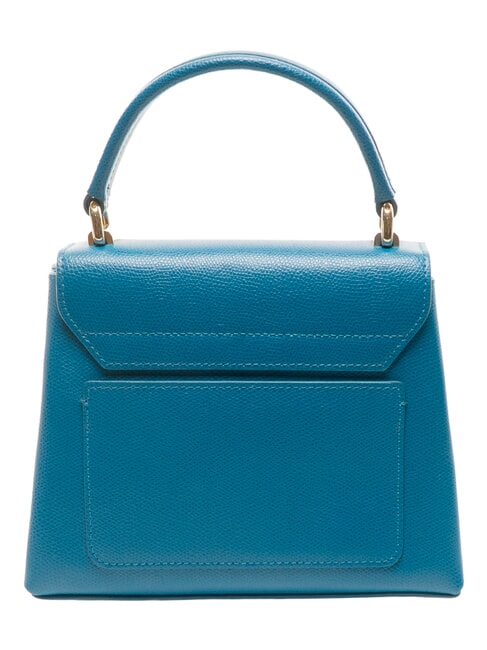 1927 Bolso de mano, con bandolera, en piel verde azulado - Bolsos Mujer