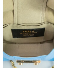 FURLA METROPOLIS Minibolso de hombro en piel azul claro - Bolsos Mujer - 5