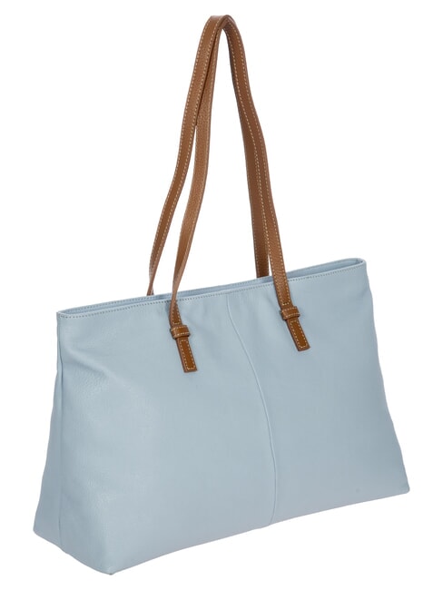 CREMONA Bolso de compras de piel talla S, bolso de hombro cielo - Bolsos Mujer