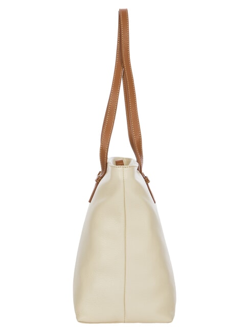CREMONA Bolso de compras de piel talla S, bolso de hombro CREMA - Bolsos Mujer