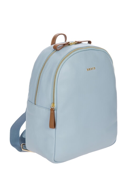 CREMONA Mochila de piel con dos compartimentos. cielo - Bolsos Mujer