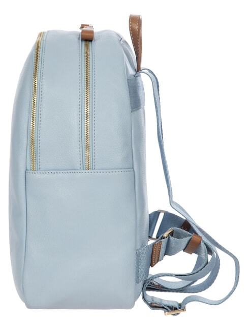 CREMONA Mochila de piel con dos compartimentos. cielo - Bolsos Mujer