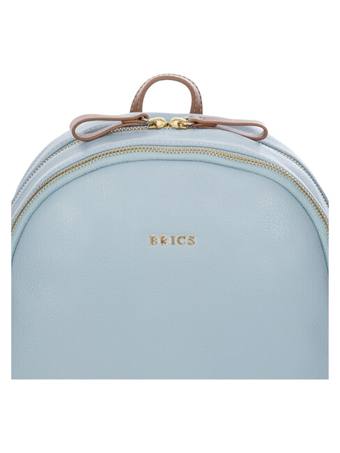 CREMONA Mochila de piel con dos compartimentos. cielo - Bolsos Mujer