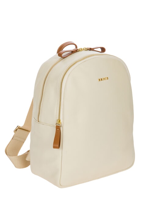 CREMONA Mochila de piel con dos compartimentos. CREMA - Bolsos Mujer