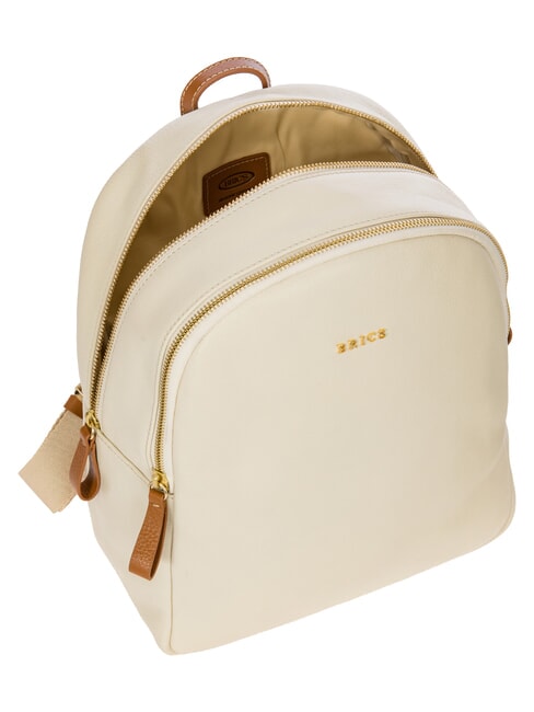 CREMONA Mochila de piel con dos compartimentos. CREMA - Bolsos Mujer