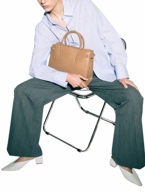 GARDENIA Bolso de mano de piel con estampado Andr&oacute;meda desierto - Bolsos Mujer