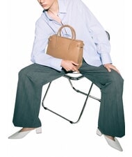 FURLA GARDENIA Bolso de mano de piel con estampado Andr&oacute;meda - Bolsos Mujer