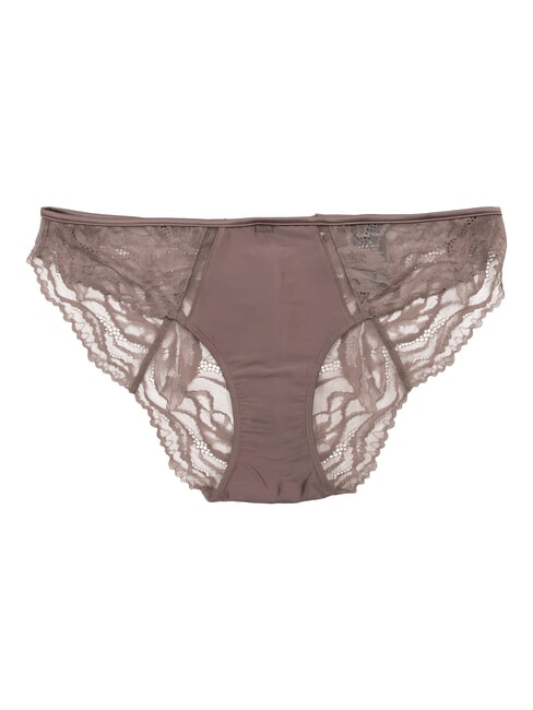 CK Braguitas de encaje floral trufa de ciruela - Calzoncillos de mujer