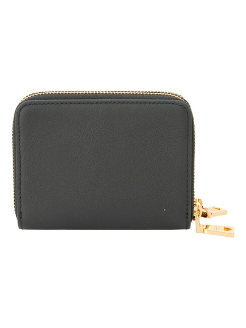 LOVE EMBOSSED Cartera de piel con tarjetero negro - Carteras Mujer