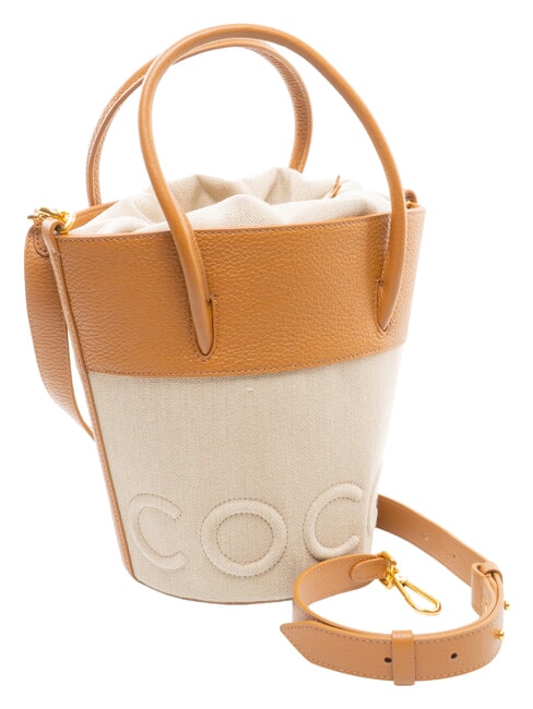 MYRTHA CANVAS Bolso tipo cubo con correa para el hombro. arrecife / melocot&oacute;n - Bolsos Mujer
