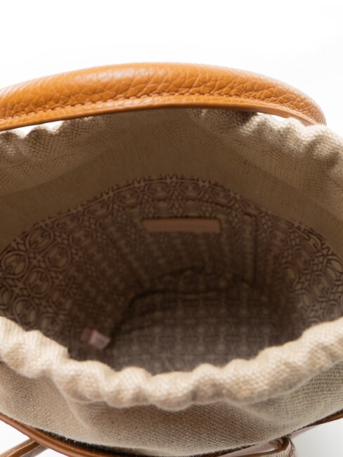 MYRTHA CANVAS Bolso tipo cubo con correa para el hombro. arrecife / melocot&oacute;n - Bolsos Mujer