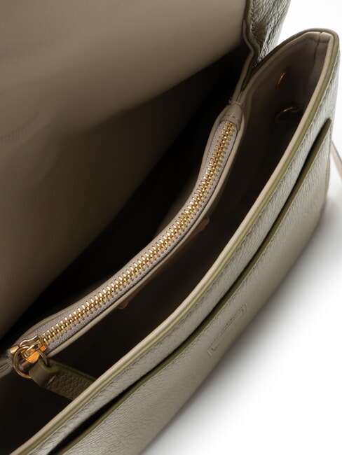 DORIAN  Bolso bandolera, en piel. verde laurel - Bolsos Mujer