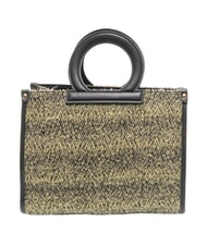 ROCCOBAROCCO ICONIC WOOL Bolso tote con bandolera negro/amarillo - Bolsos Mujer - 3