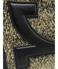 ROCCOBAROCCO ICONIC WOOL Bolso tote con bandolera negro/amarillo - Bolsos Mujer - 4