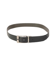 TRUSSARDI CLASSIC Cintur&oacute;n de piel Saffiano, se puede acortar. Gris oscuro / Negro - Cinturones - 2