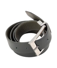 TRUSSARDI CLASSIC Cintur&oacute;n de piel Saffiano, se puede acortar. Gris oscuro / Negro - Cinturones - 3