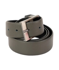 TRUSSARDI CLASSIC Cintur&oacute;n de piel Saffiano, se puede acortar. Gris oscuro / Negro - Cinturones - 4