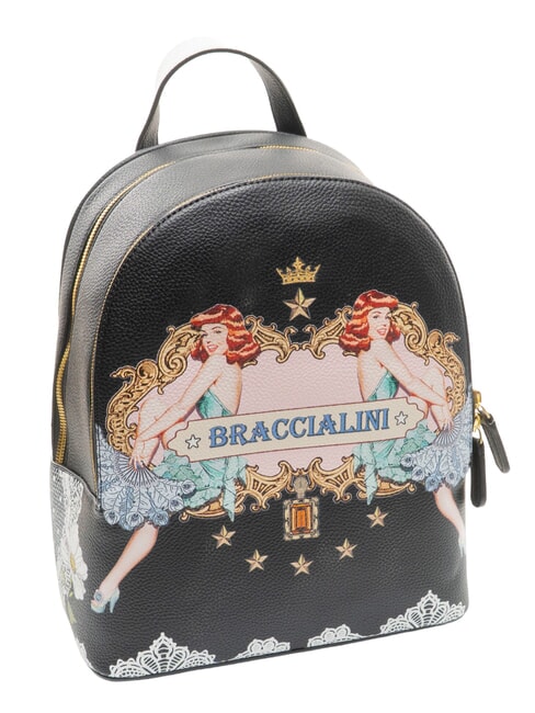 BRITNEY Mochila con doble bolsillo negro - Bolsos Mujer