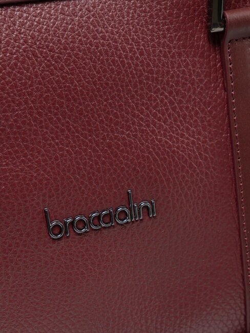 HELLEN Bolso de mano de cuero borgo&ntilde;a - Bolsos Mujer