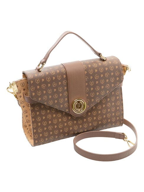 HERITAGE Bolso de mano con correa para el hombro. marr&oacute;n / crema - Bolsos Mujer