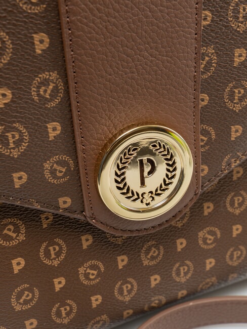 HERITAGE Bolso de mano con correa para el hombro. marr&oacute;n / crema - Bolsos Mujer