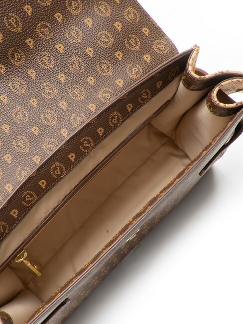 HERITAGE Bolso de mano con correa para el hombro. marr&oacute;n / crema - Bolsos Mujer