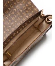 POLLINI HERITAGE Bolso de mano con correa para el hombro. marr&oacute;n / crema - Bolsos Mujer - 5