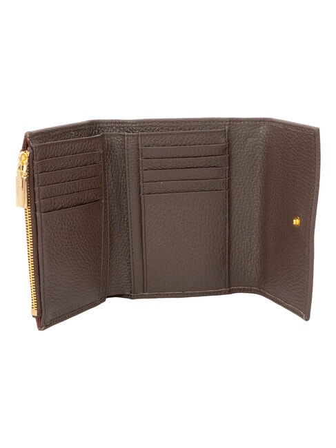 KELSEY Cartera de cuero fondant marr&oacute;n - Carteras Mujer