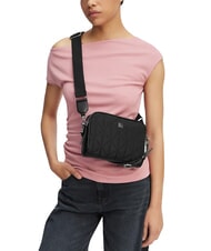 CALVIN KLEIN QUILTED NYLON Minibolso de hombro con correa para el hombro. En negro - Bolsos Mujer - 2