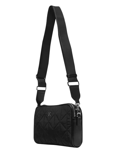 QUILTED NYLON Minibolso de hombro con correa para el hombro. En negro - Bolsos Mujer