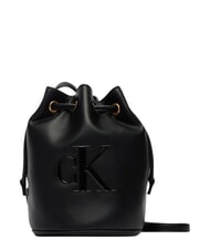 CALVIN KLEIN BOLD CK Bolso tipo cubo con correa para el hombro. En negro - Bolsos Mujer - 4
