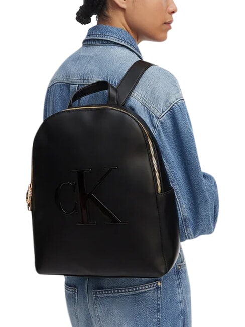 BOLD CK Mochila para port&aacute;til, bolsillo &uacute;nico En negro - Bolsos Mujer