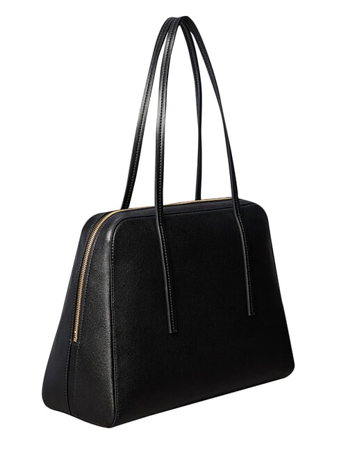 FOIL LOGO Bolso de hombro XL coco negro/tostado - Bolsos Mujer
