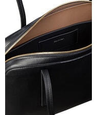 CALVIN KLEIN FOIL LOGO Bolso de hombro XL coco negro/tostado - Bolsos Mujer - 4