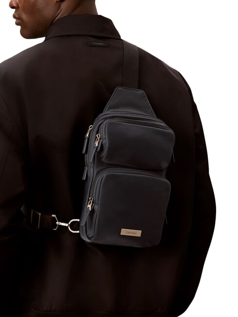 CLEAN SQUARE Bolso de hombro azul pizarra - Bandoleras Hombre